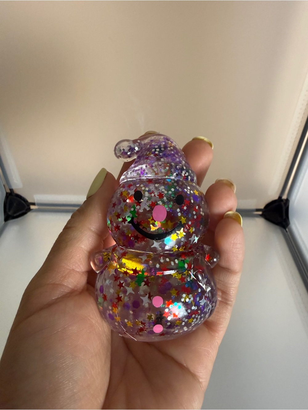 ๐ Christmas Snowman Gel Sugar Glitter Squishy Purple ๐ - Picture 4 of 5